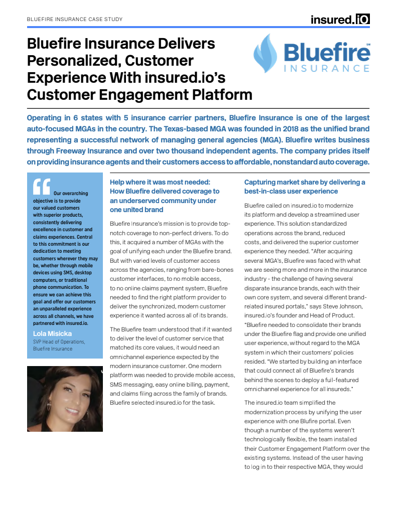 Bluefire Insurance case study cover